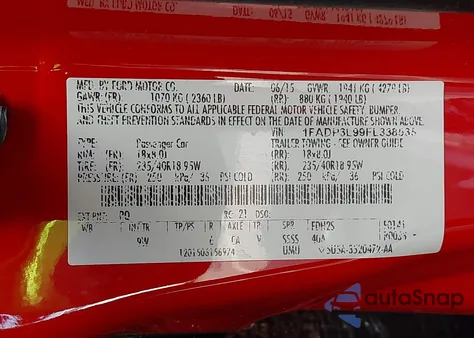 2015 Ford Focus St z USA, uszkodzony, nr VIN 1FADP3L99FL338535